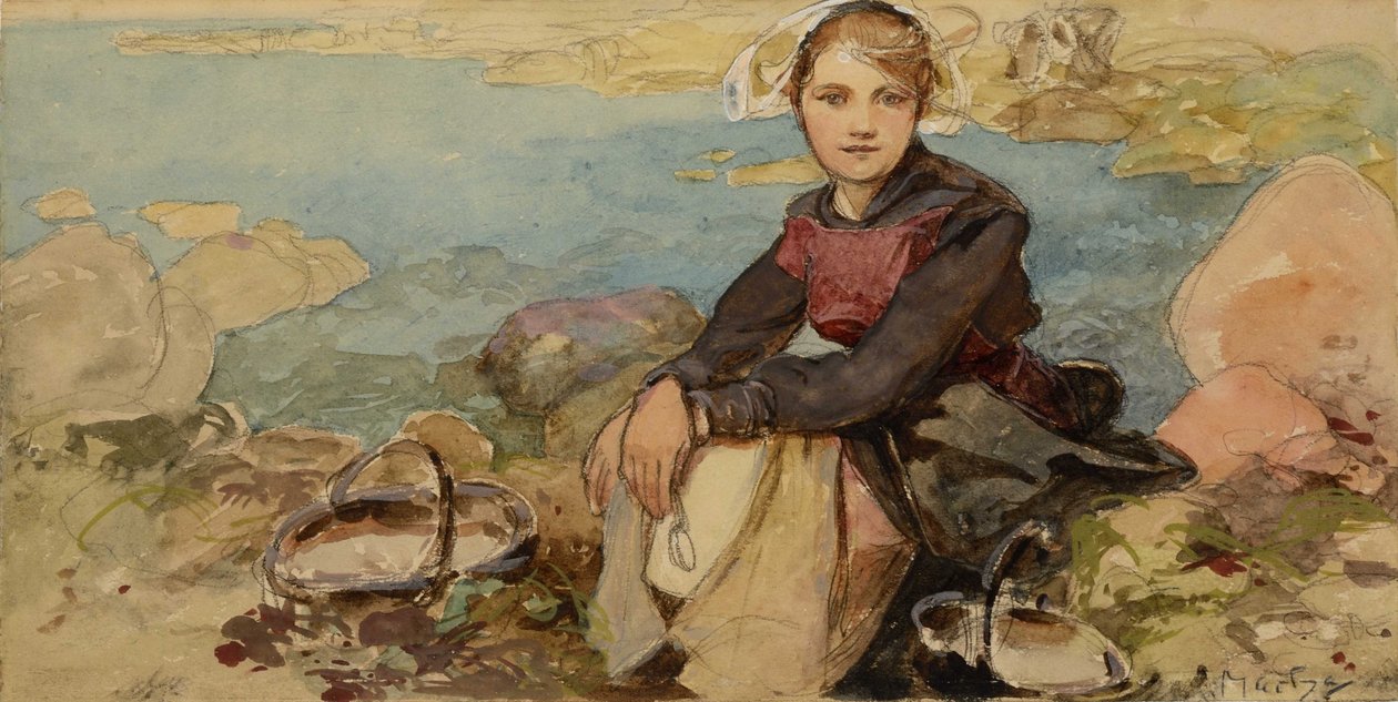 Sur le rivage - Alphonse Mucha