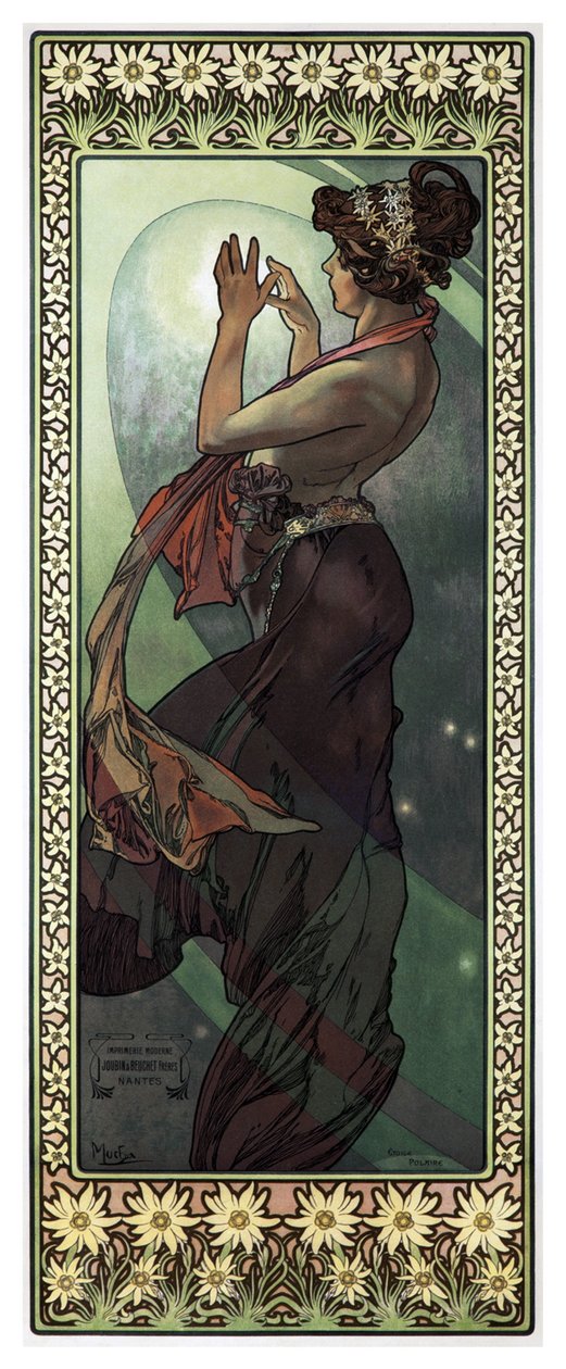 Étoiles : La Lune - Alphonse Mucha