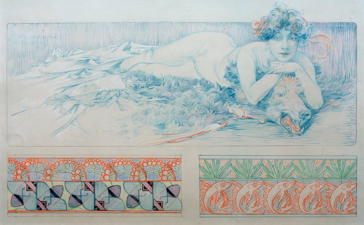 Esquisse pour la planche 4 - Alphonse Mucha