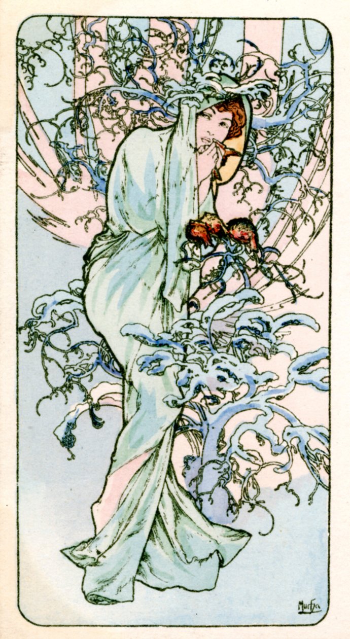 Hiver, 1900 - Alphonse Mucha