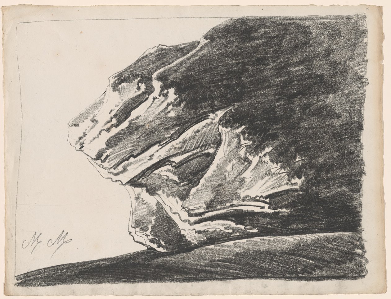 Une formation rocheuse bizarre - Alphonse Nicolas Michel Mandevare