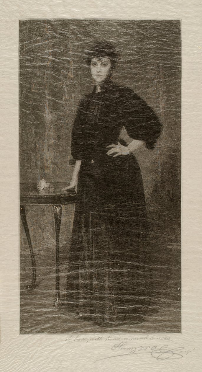 Une dame en noir - Alsace Henry Wolf
