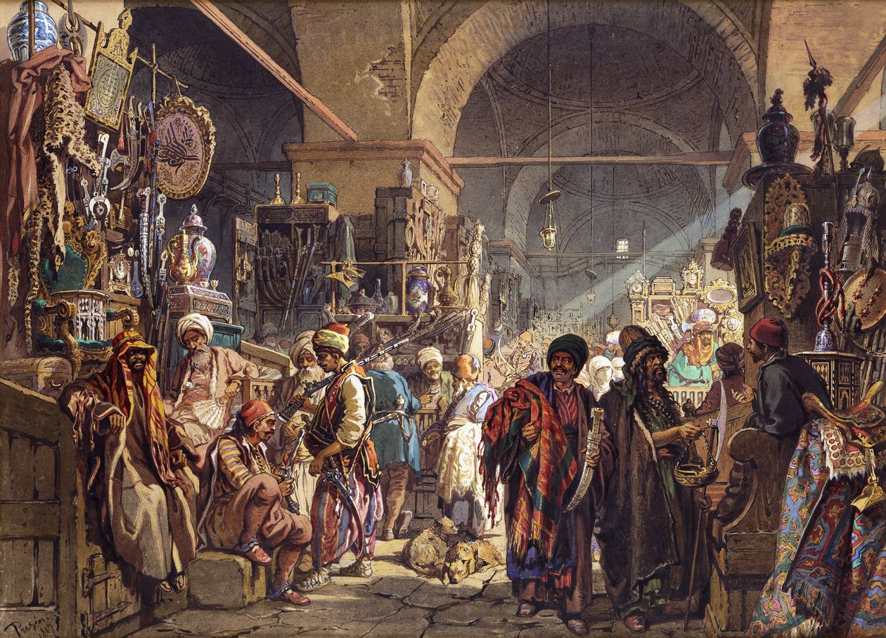 Un Bazar Turc - Amadeo Preziosi