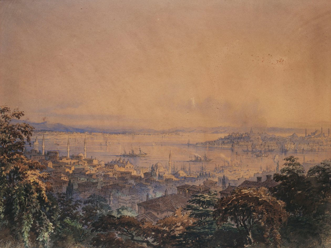 Vue de Constantinople, 1866 - Amadeo Preziosi
