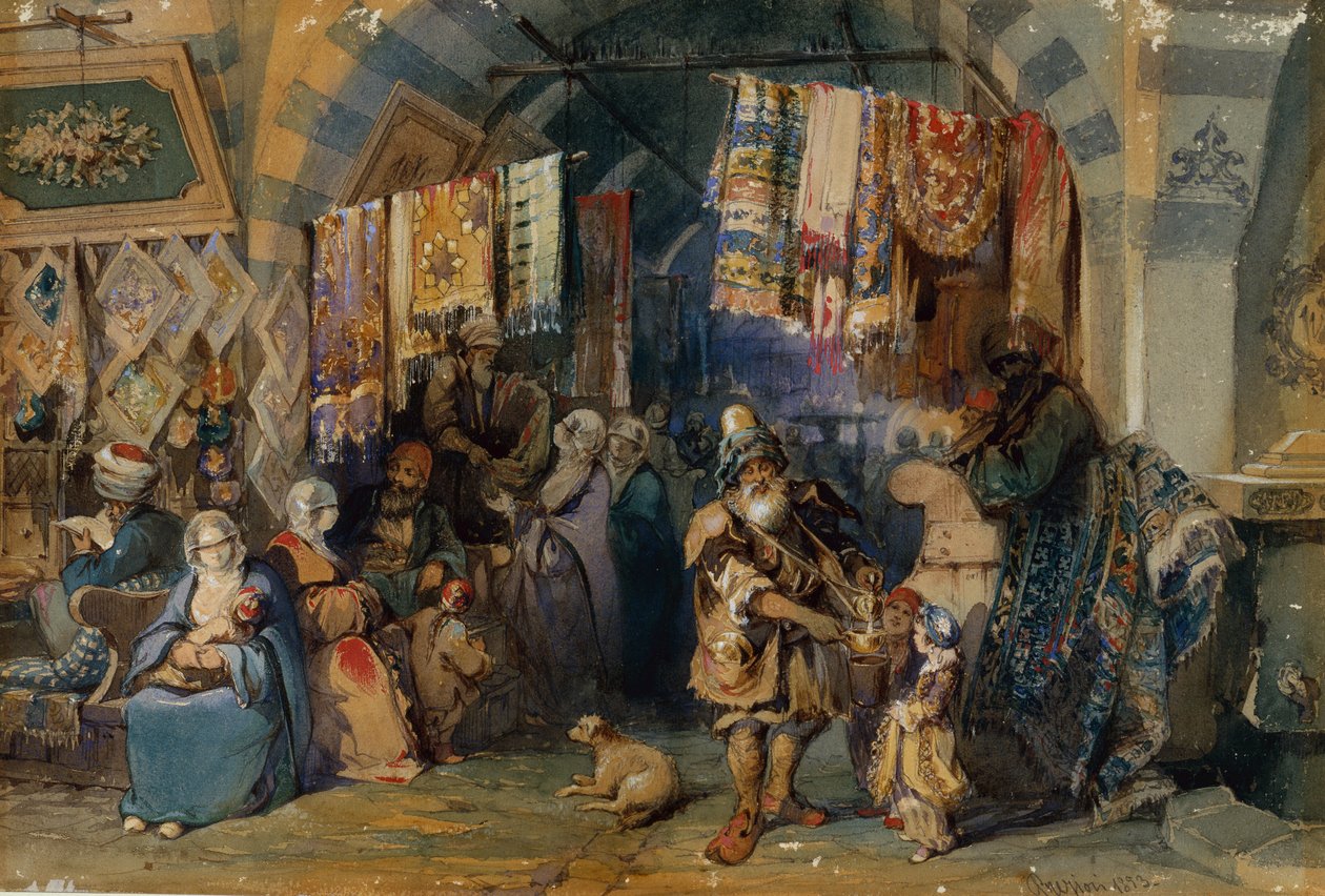 Le bazar, Constantinople - Amadeo Preziosi