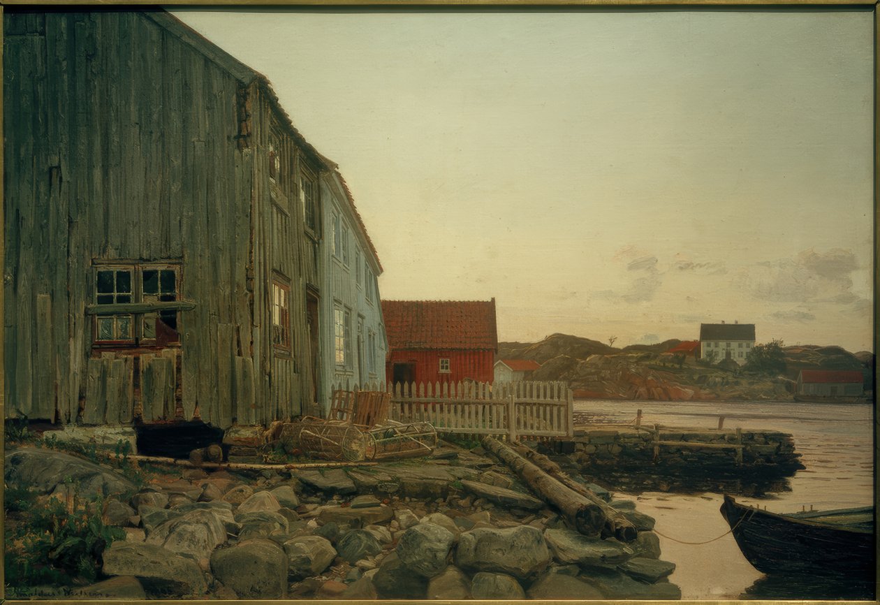 Une cabane de pêcheur, Altes Hellesund - Amaldus Nielsen