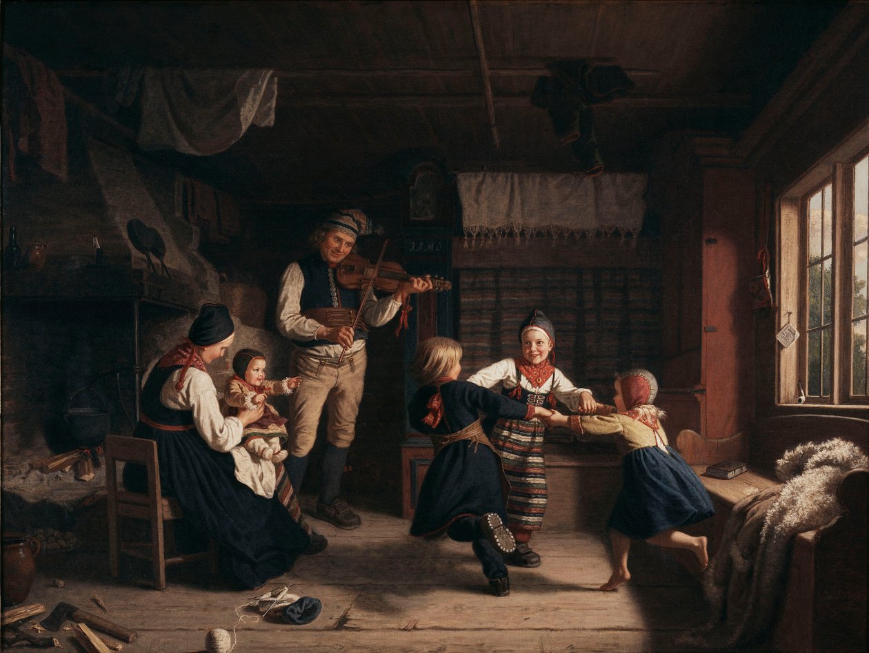 Soirée du dimanche dans une ferme en Dalécarlie - Amalia Lindegren