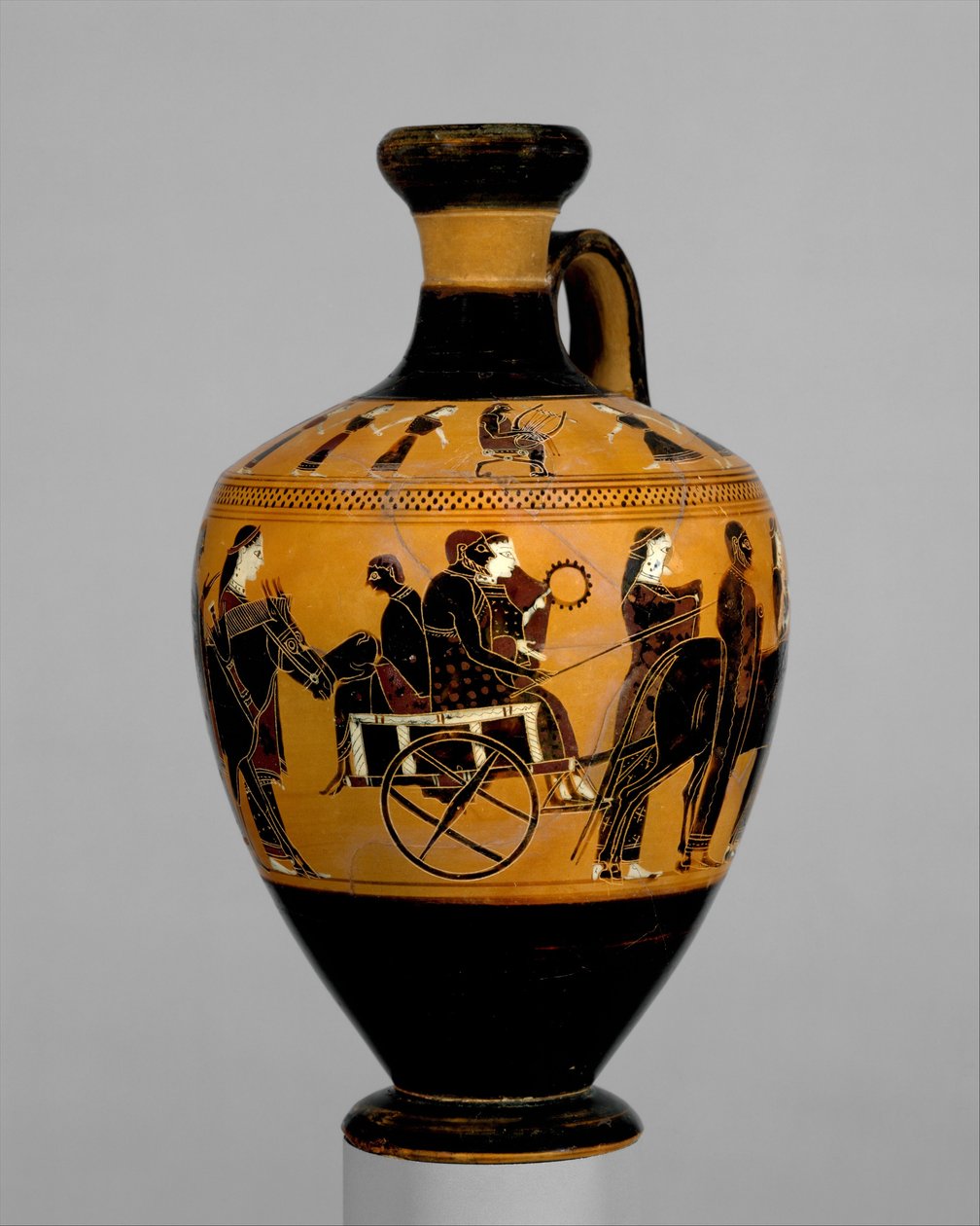 Lécythe en terre cuite, vers 550-530 av. J.-C. - Amasis Painter