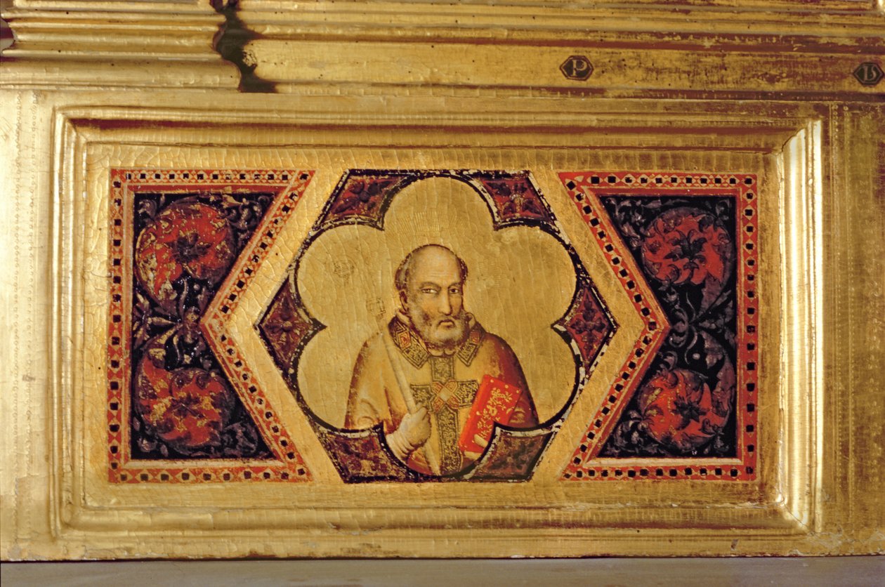 Évêque du Polyptyque du Couronnement de la Vierge (extrême gauche de la prédelle) - Ambrogio Bondone Giotto