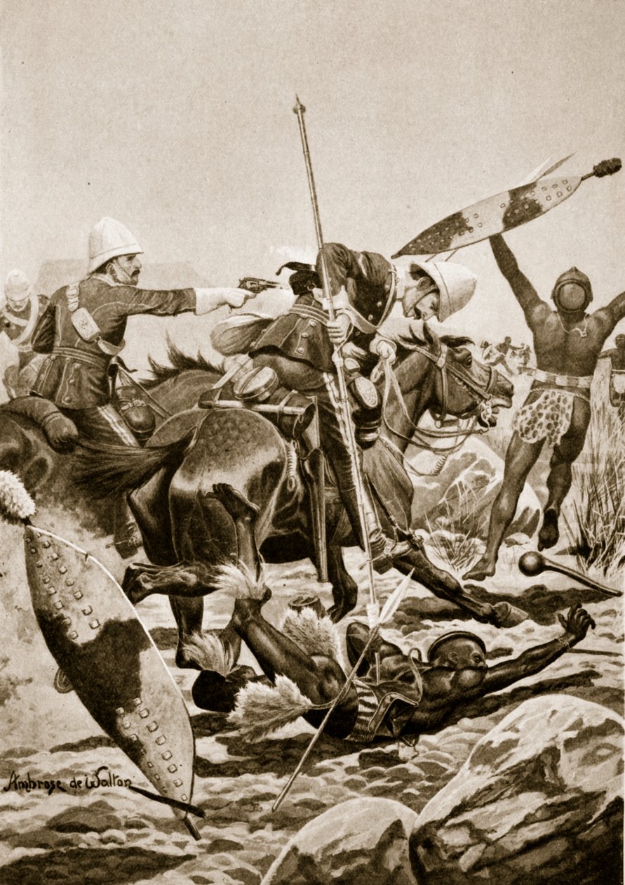 Les 17e Lanciers poursuivant les Zoulous après Ulundi, 4 juillet 1879 - Ambrose de Walton