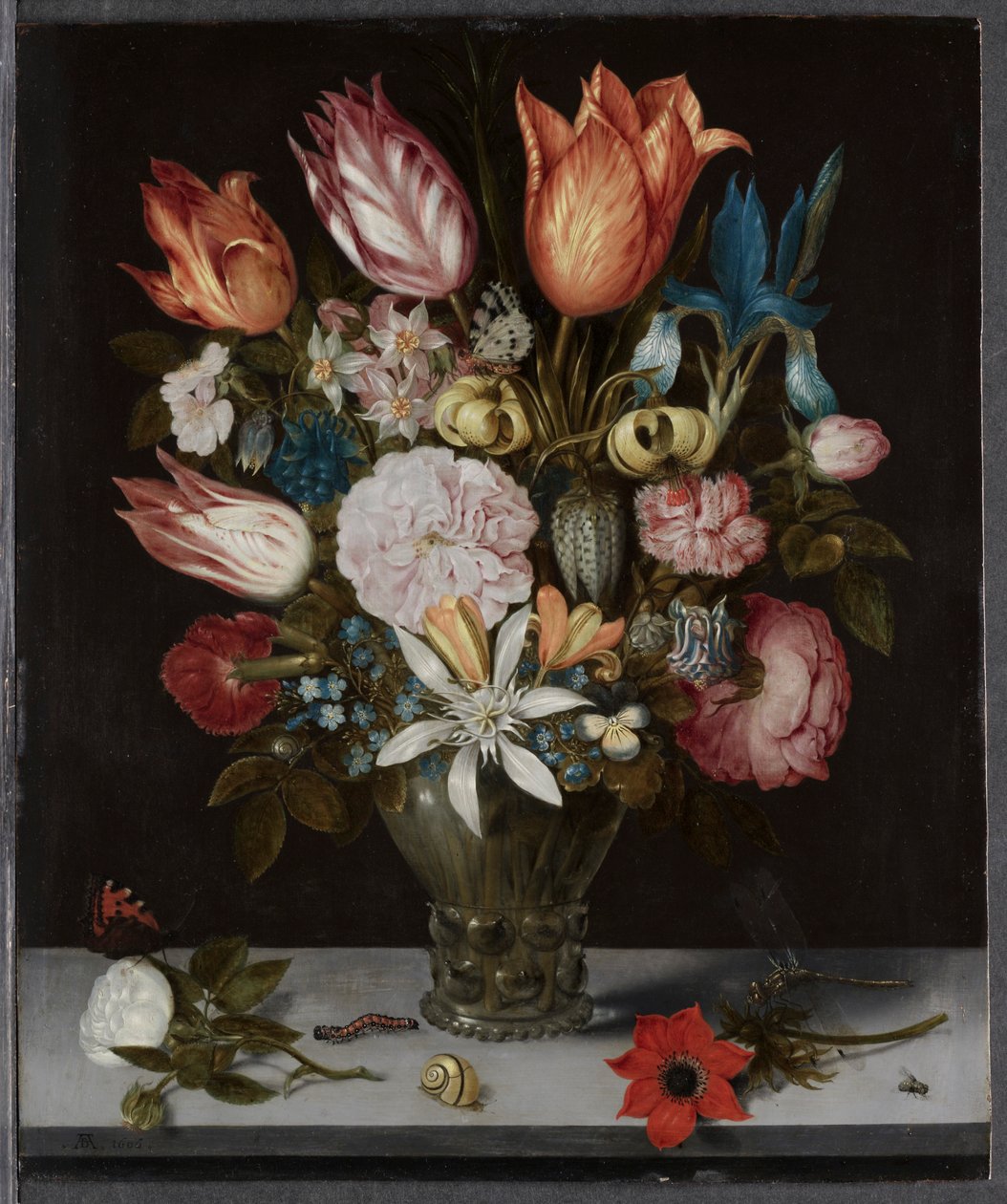 Fleurs dans un verre, 1606 - Ambrosius Bosschaert