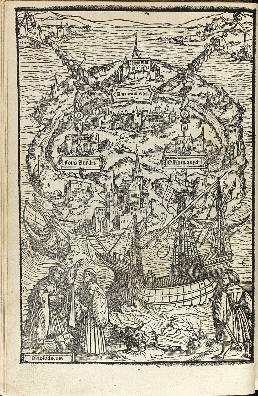 Utopia par Thomas More, 1518 - Ambrosius Holbein