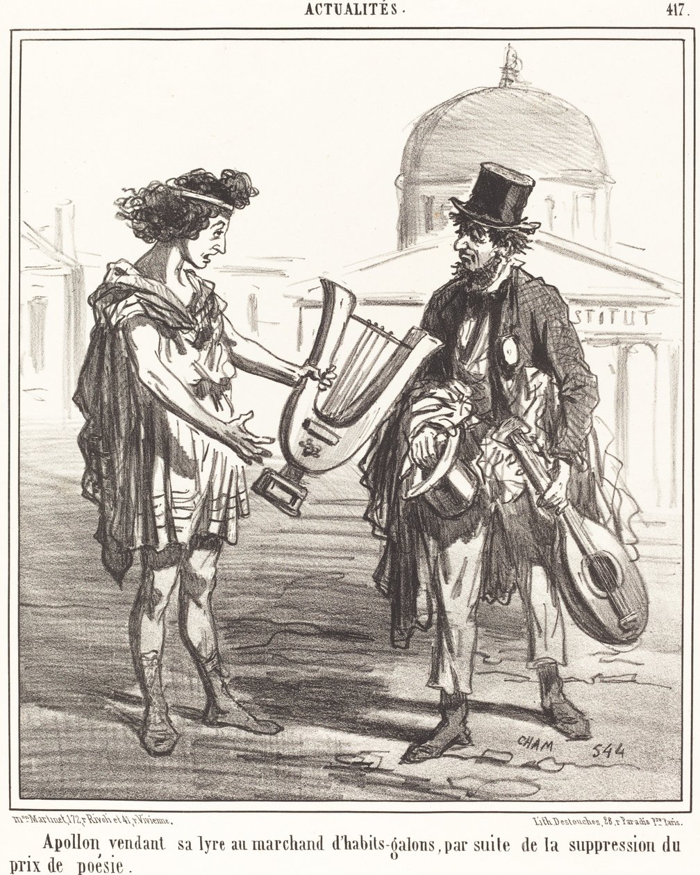 Apollon vendant sa lyre - Amédée Charles Henri Cham