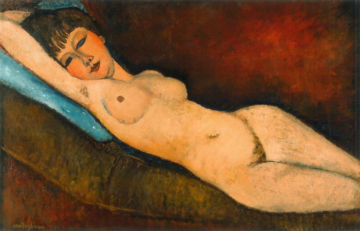 Nu couché au coussin bleu - Amedeo Modigliani