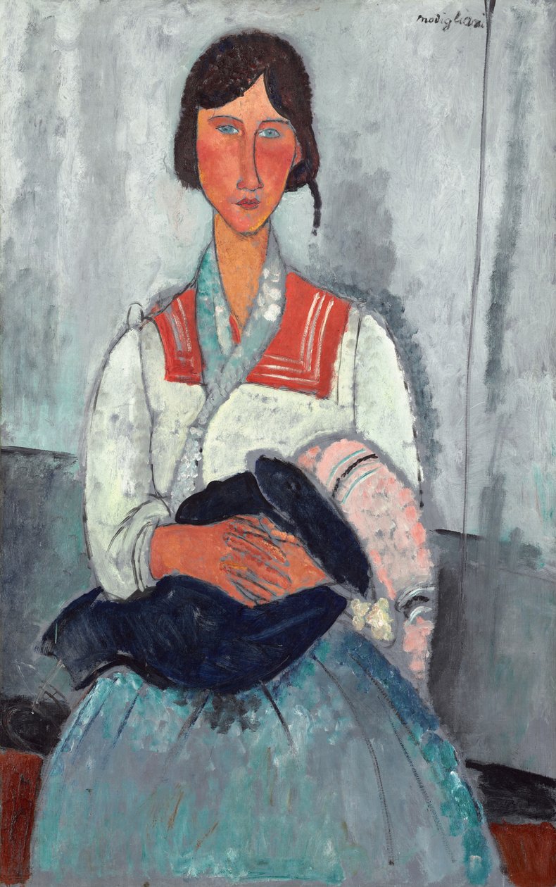 Femme gitane avec bébé - Amedeo Modigliani