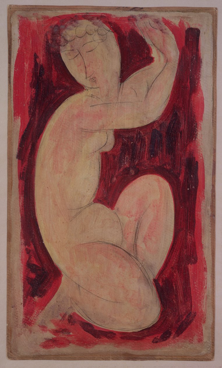 Cariatide rouge, 1913 - Amedeo Modigliani