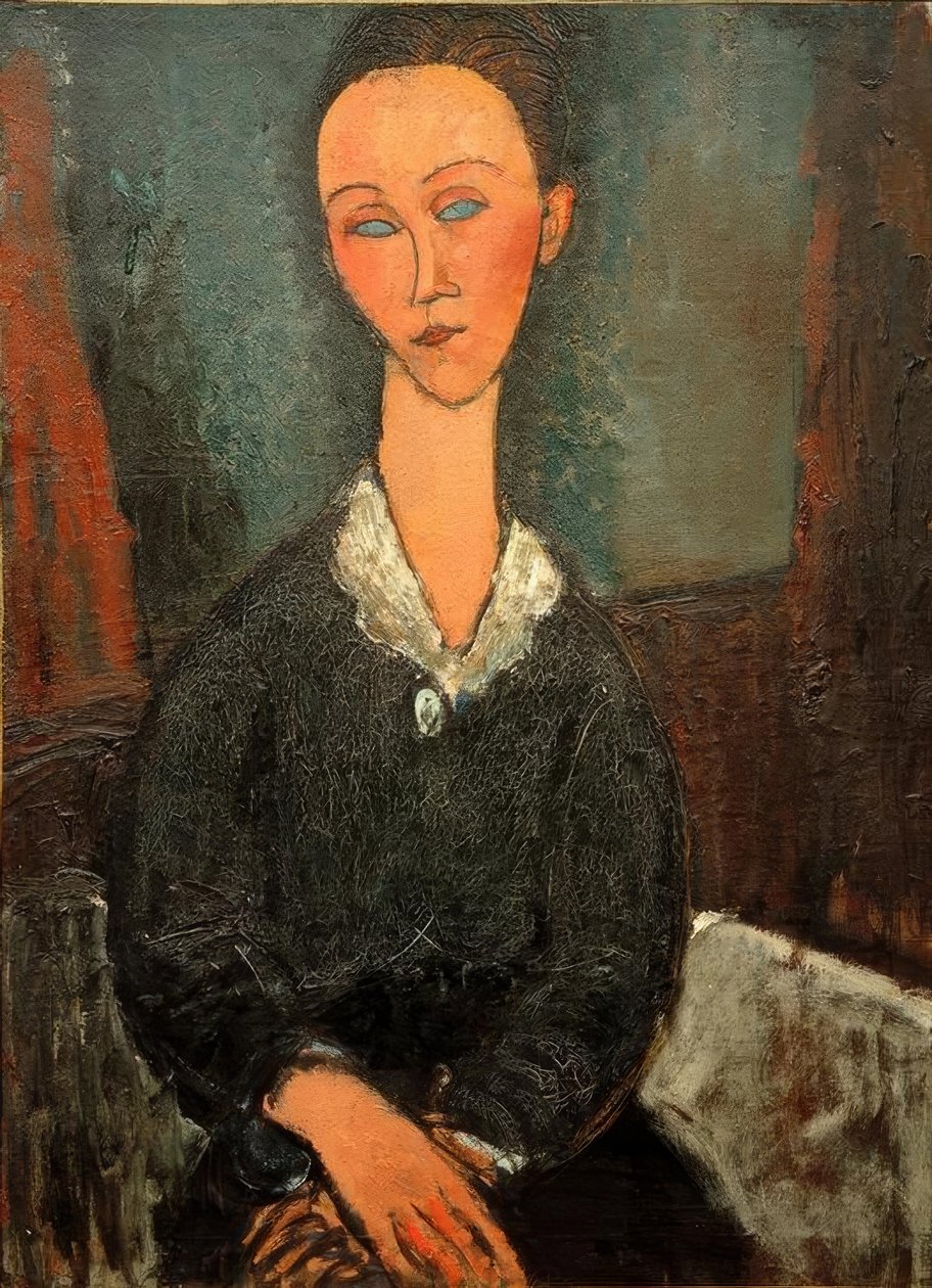 Femme au col blanc (Lunia Czechowska) - Amedeo Modigliani
