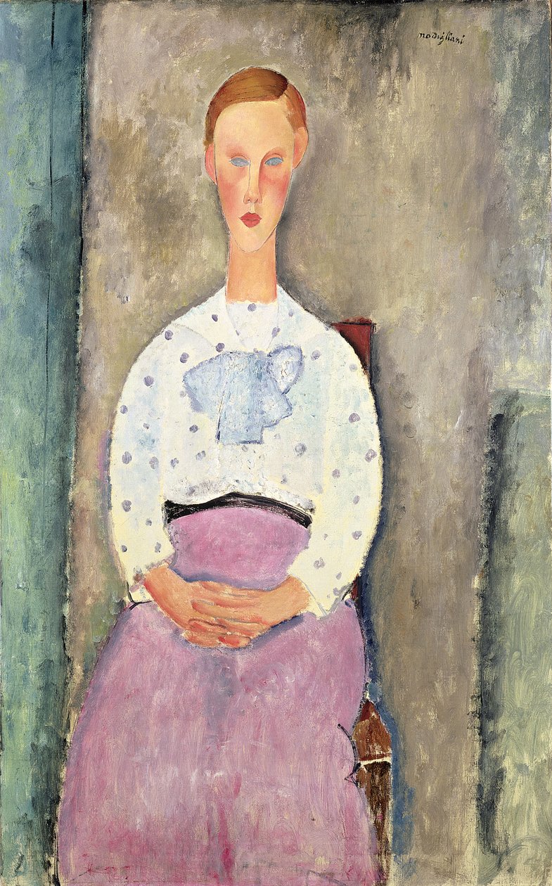 Fille avec blouse à pois, 1919 - Amedeo Modigliani