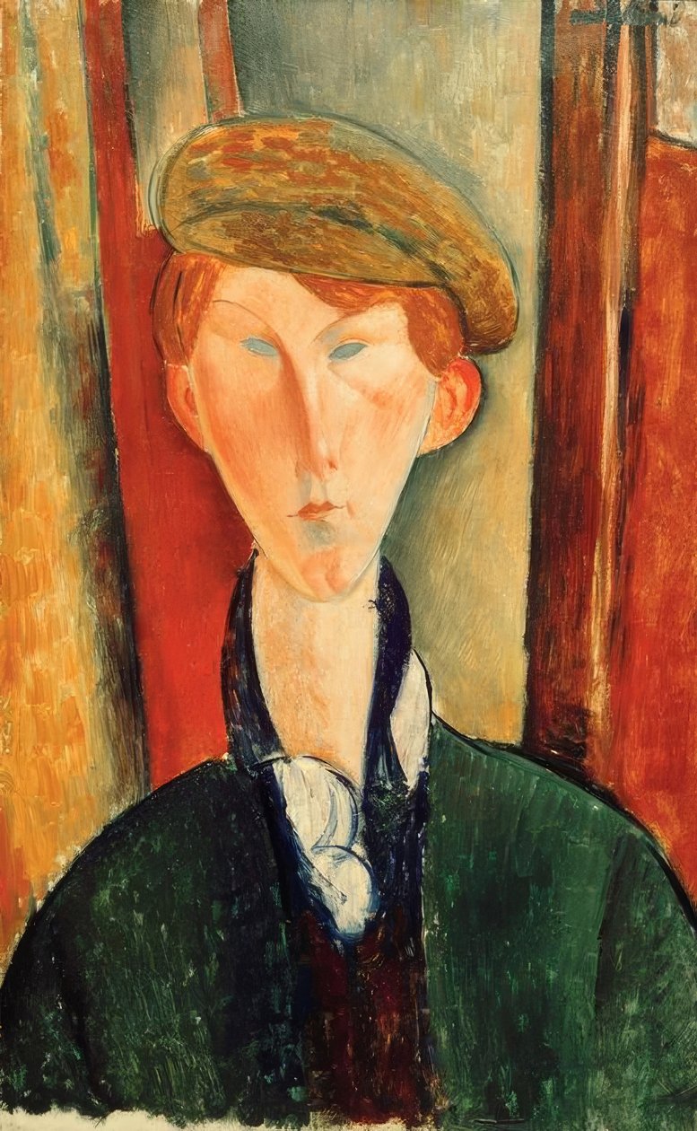 Jeune homme avec une casquette - Amedeo Modigliani