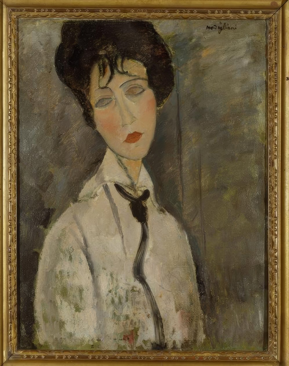 La femme à la cravate noire - Amedeo Modigliani