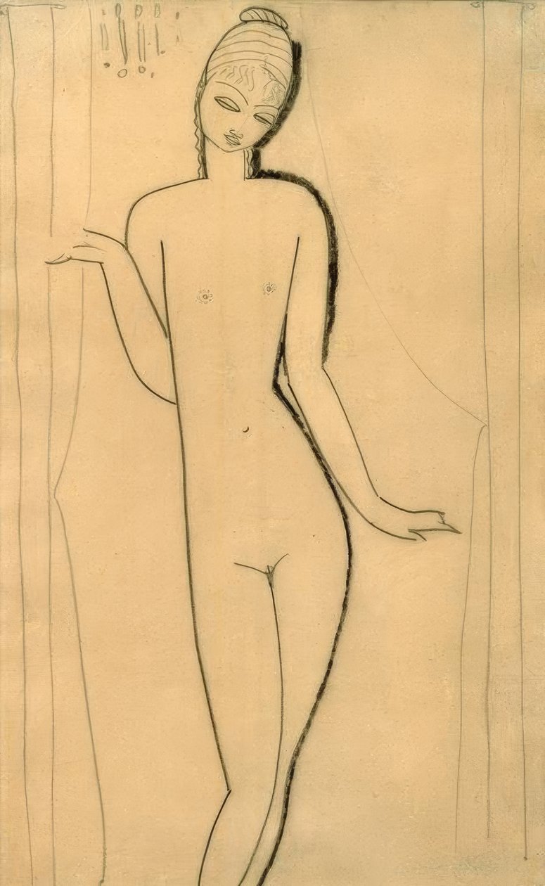 Jeune fille nue – Caryatide - Amedeo Modigliani