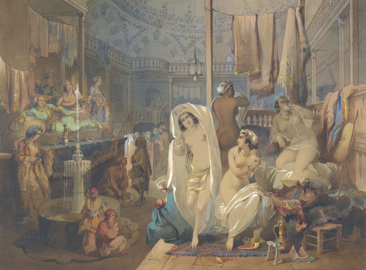 Dans le Hammam, 1854 - Amedeo Preziosi