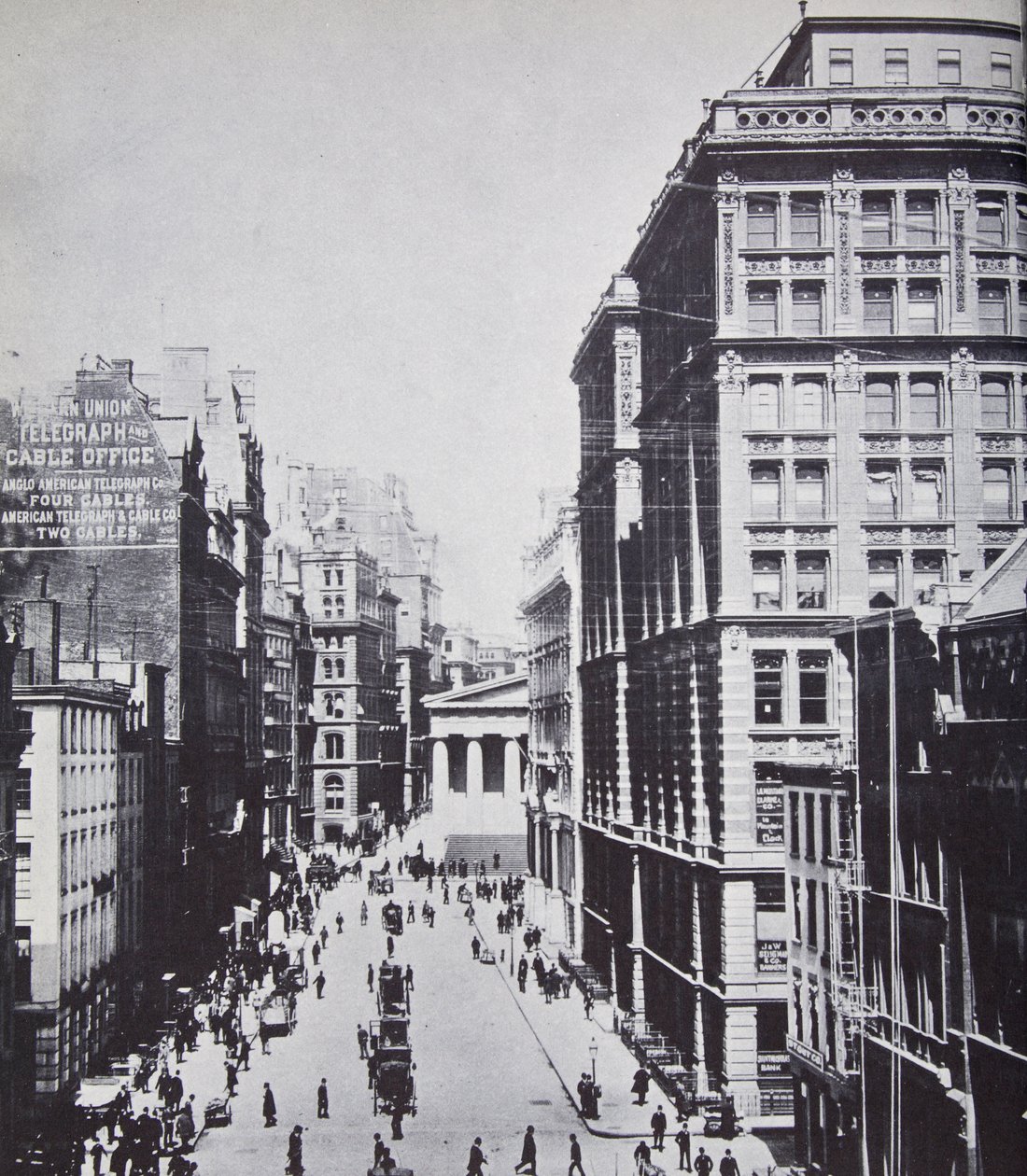 Broad Street, en direction de Wall Street, New York, 1893 - American Photographer
