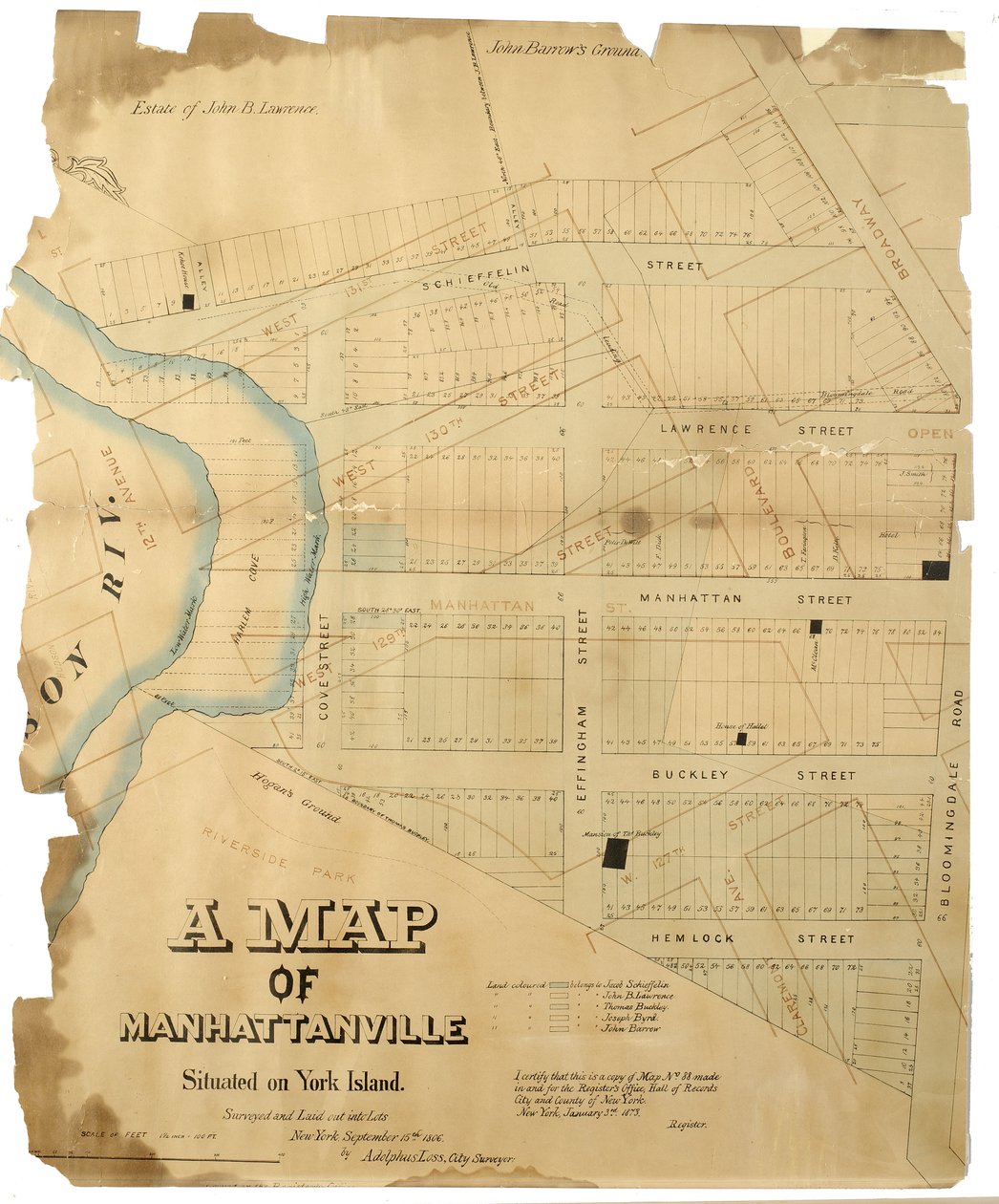 Carte de Manhattanville située sur l