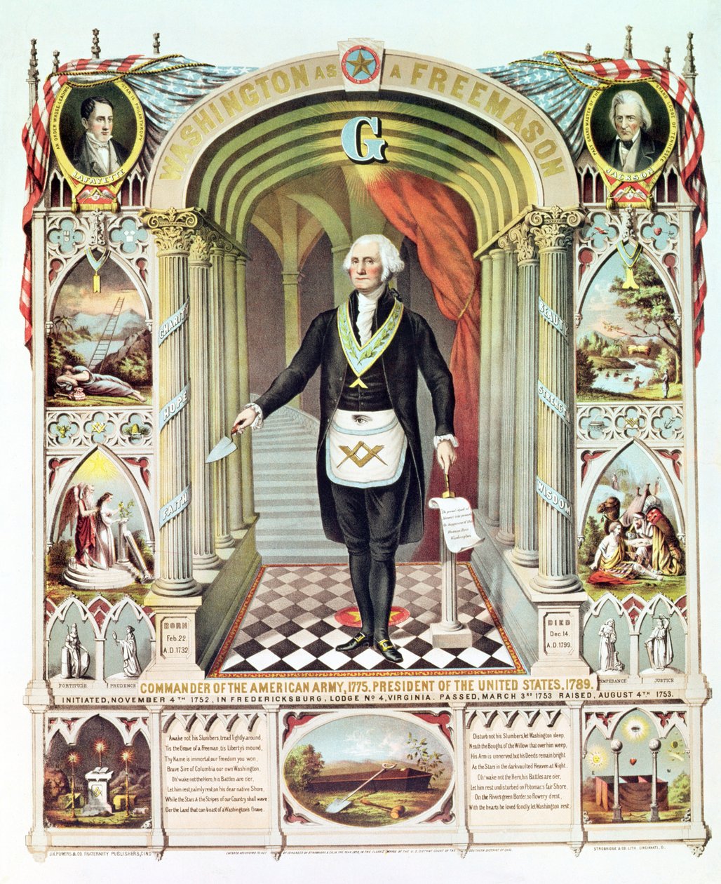 George Washington en tant que Franc-maçon - American School