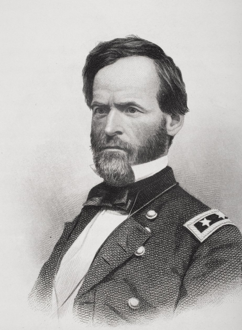 Portrait du général William Tecumseh Sherman (1820-91) - American School