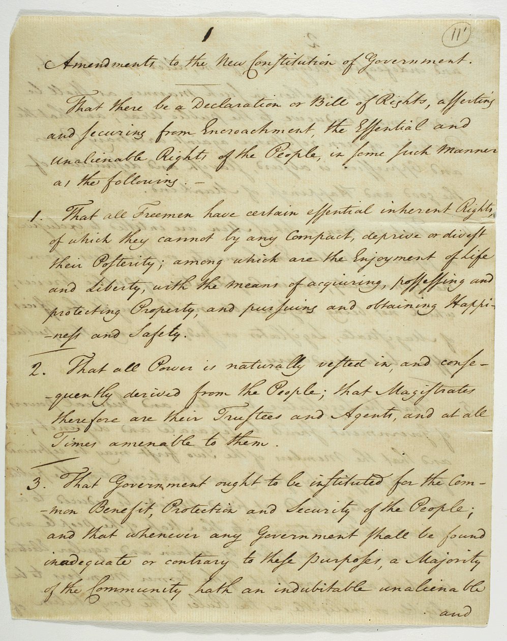 La Déclaration des droits, copie signée à Federal Hall, 1789 - American School