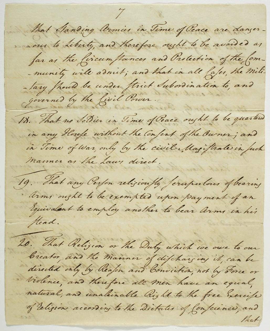 La Déclaration des droits, copie signée à Federal Hall, 1789 - American School
