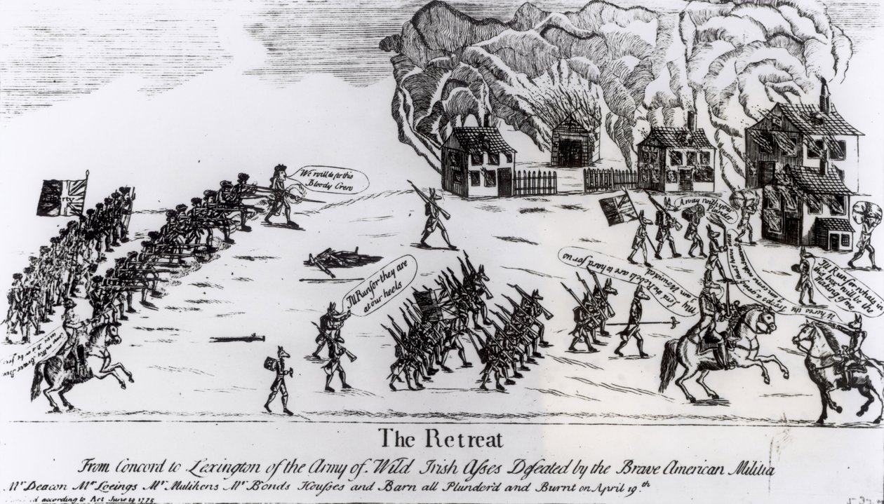 La Retraite, publié en 1775 - American School