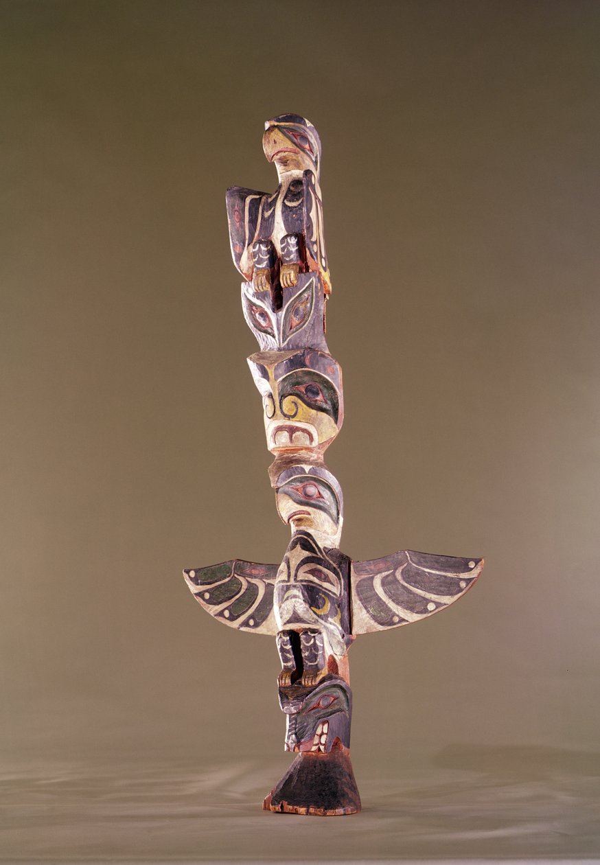 Totem du clan des oiseaux Tinglit - American School