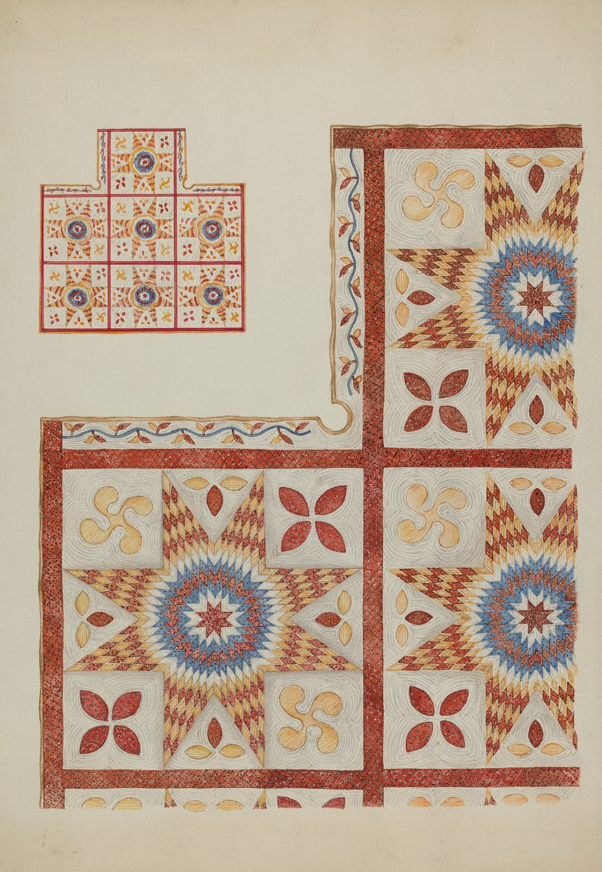 Couette appliquée - American 20th Century
