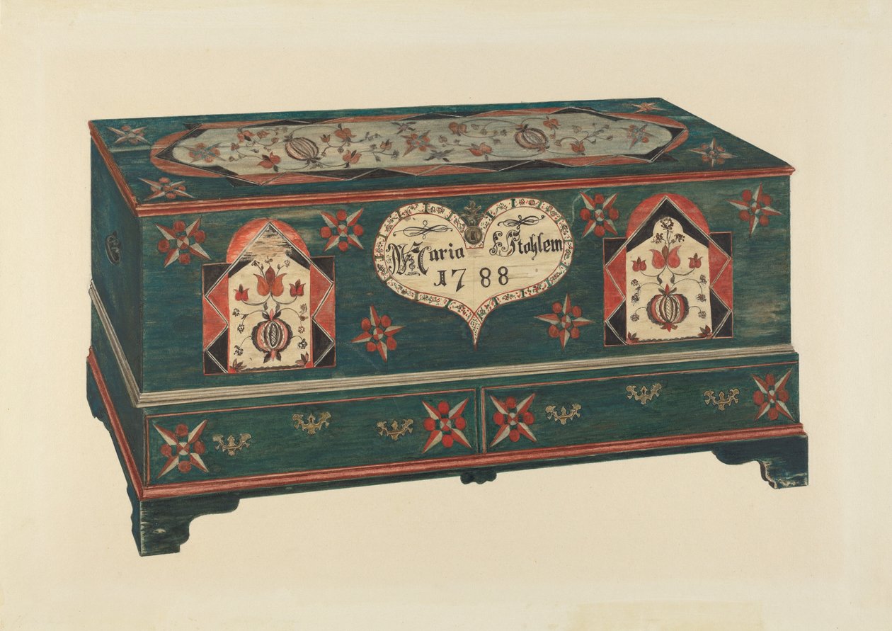 Coffre de dot - American 20th Century