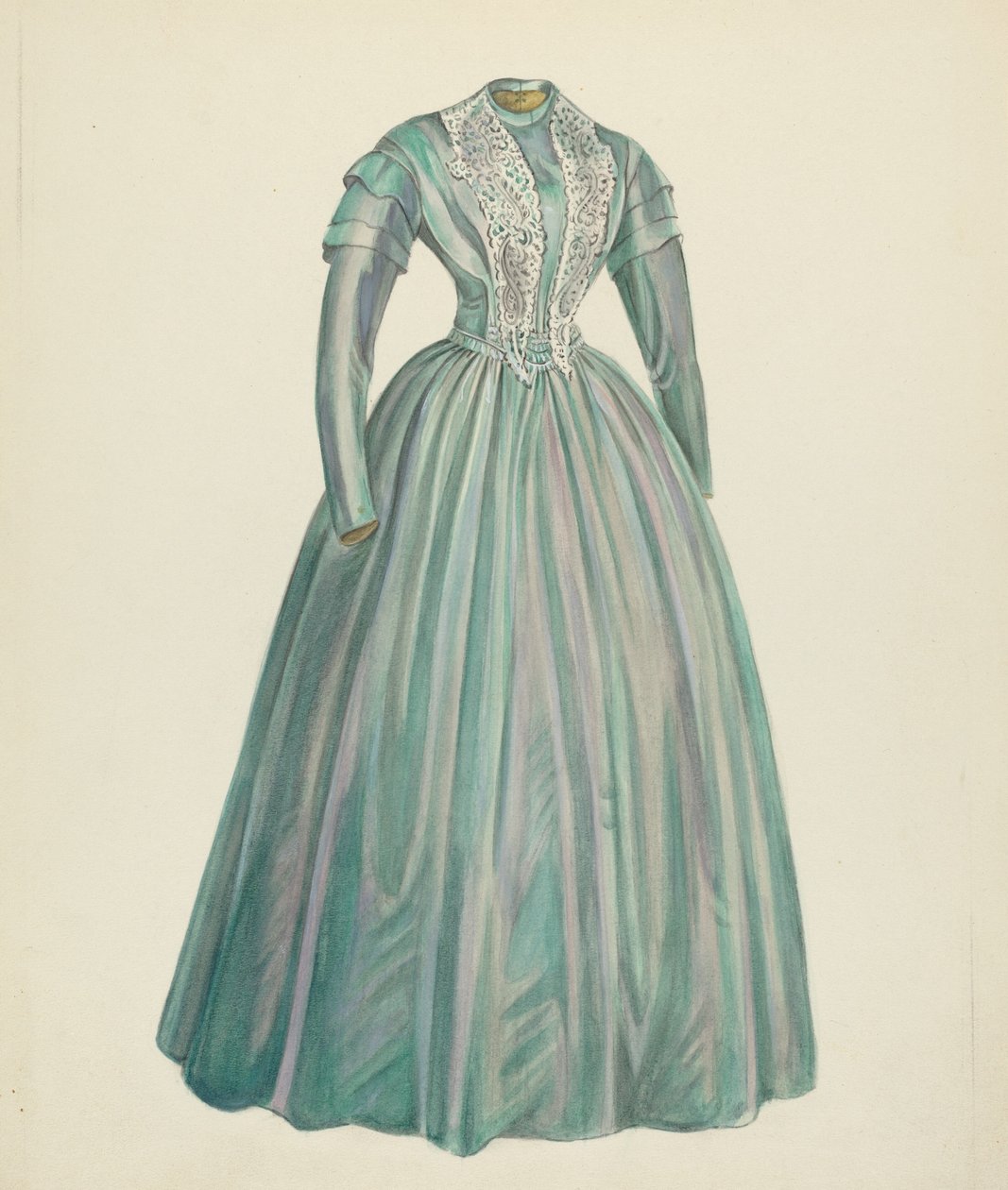 Robe en taffetas lavande - American 20th Century