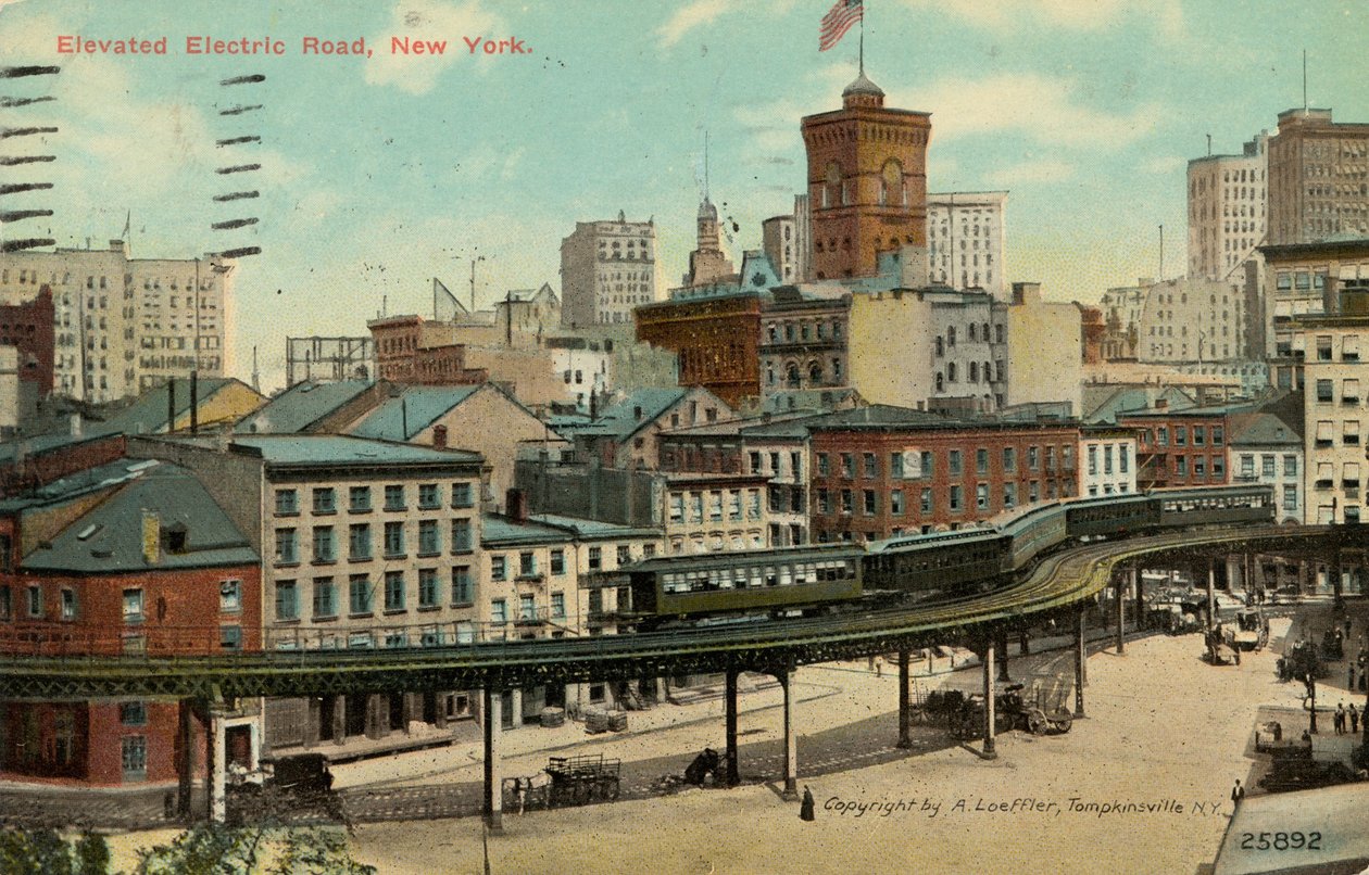 Route électrique surélevée, New York - American School