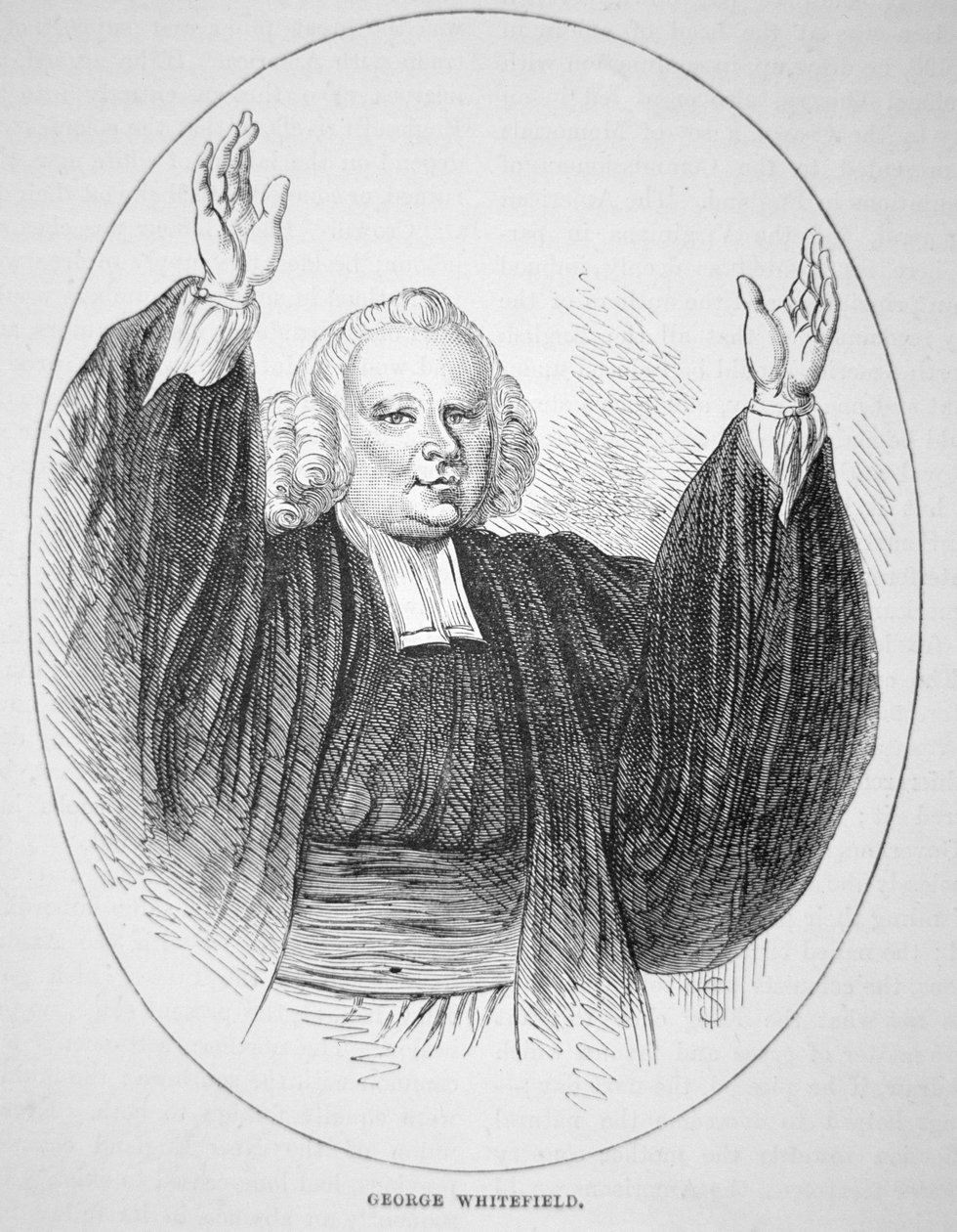 George Whitefield (1714-70) (lithographie) - American School