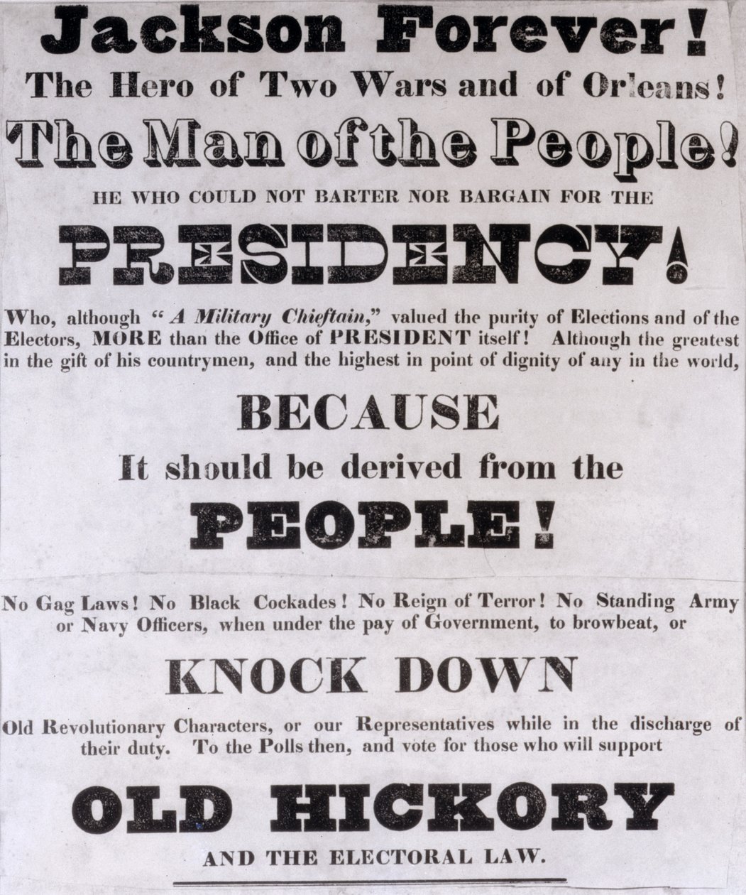 Jackson Forever, affiche de campagne présidentielle - American School