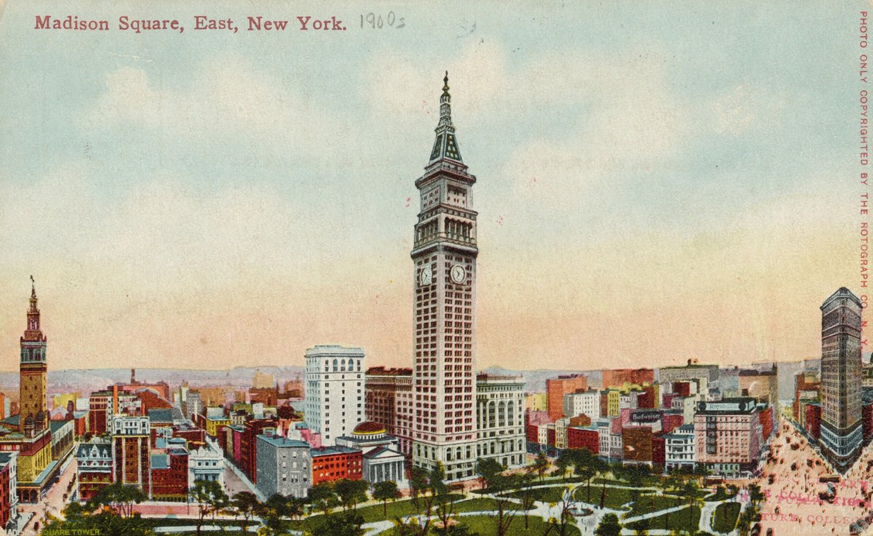 Madison Square, Est, New York, années 1900 - American School