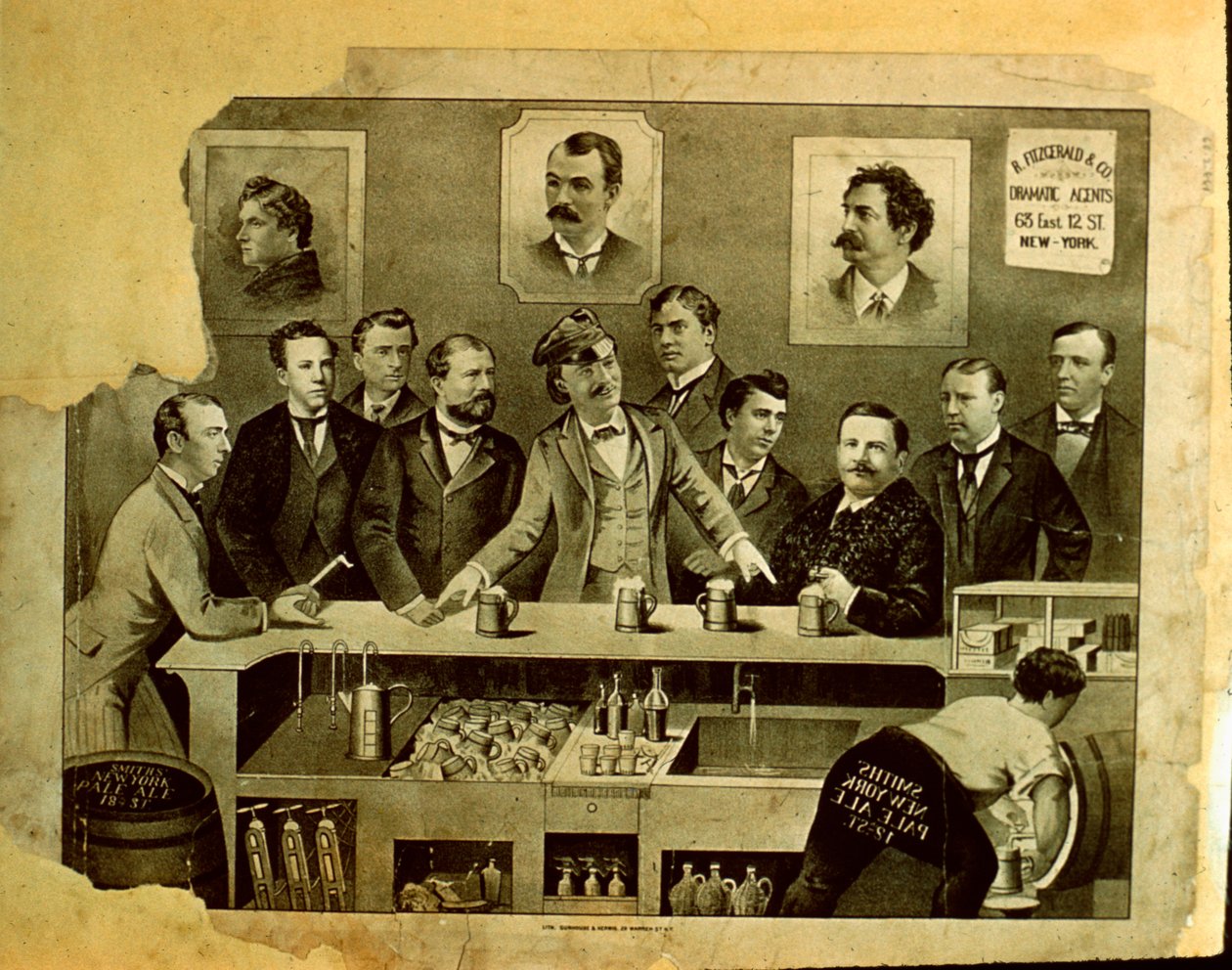 Hommes au bar - American School