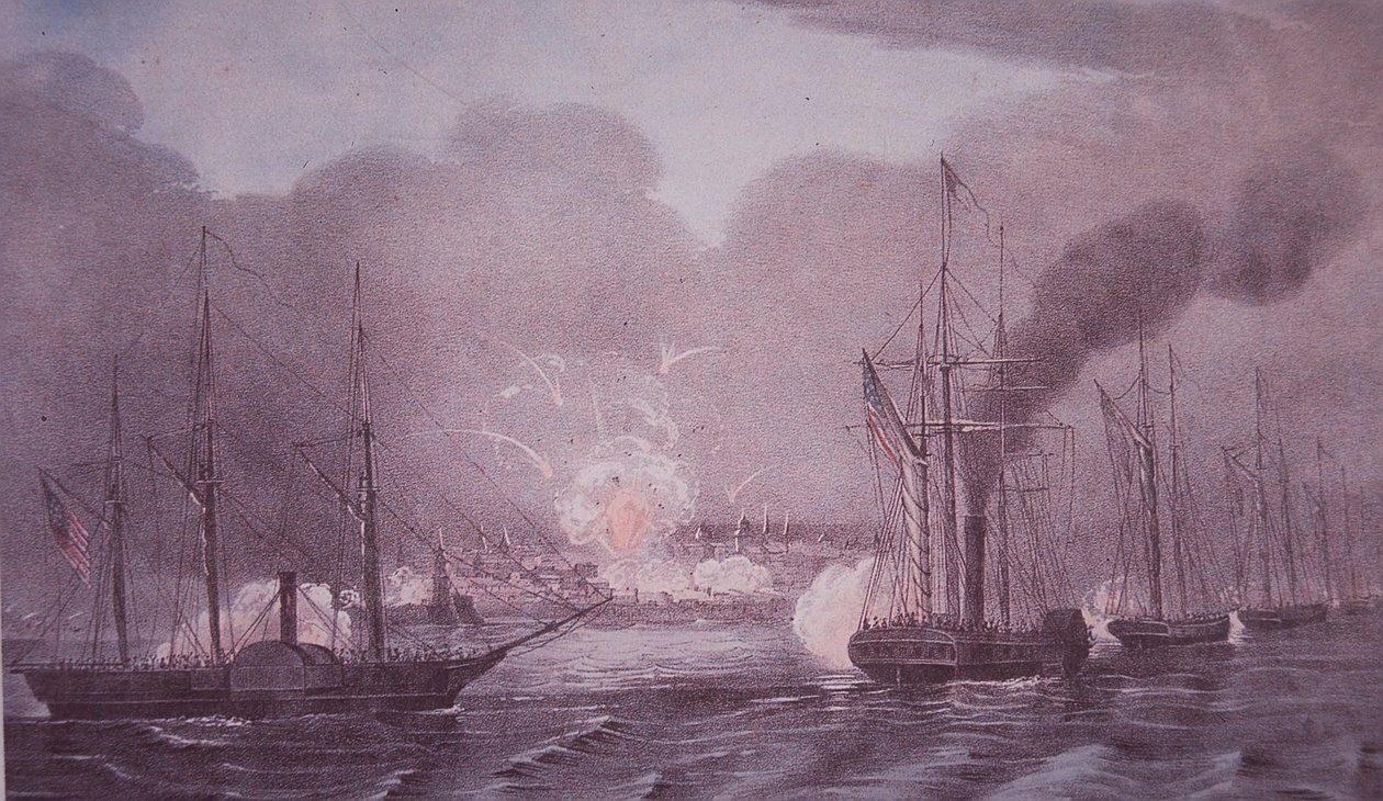 Guerre américano-mexicaine (1846-48), la marine américaine bombarde Veracruz - American School