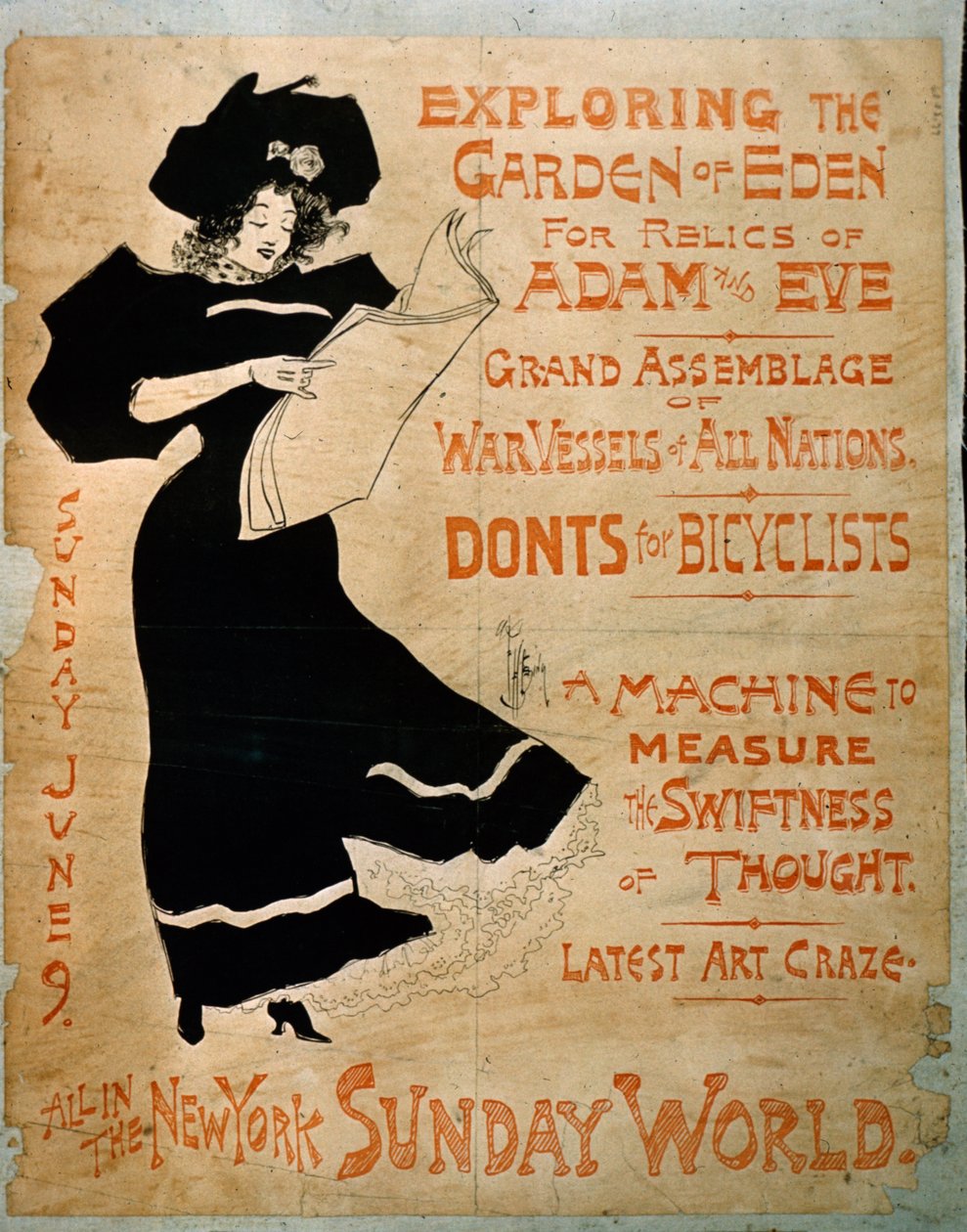 Affiche du New York Sunday World - American School