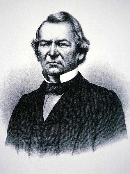 Président Andrew Johnson (1808-75) (gravure) - American School