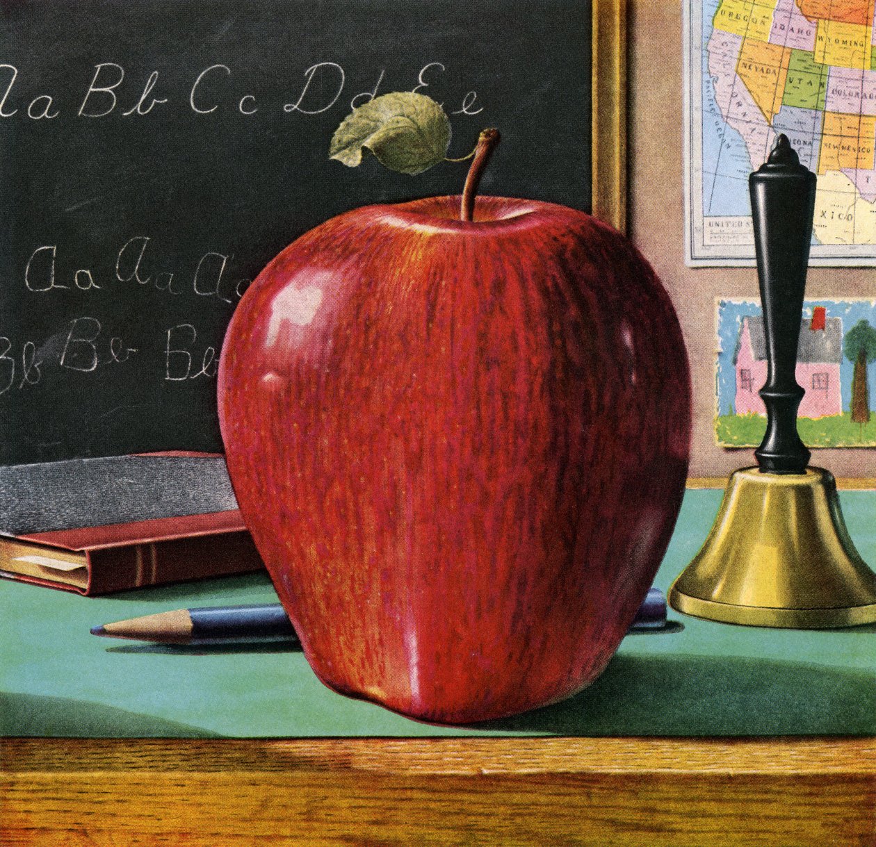 Pomme Red Delicious sur le bureau d