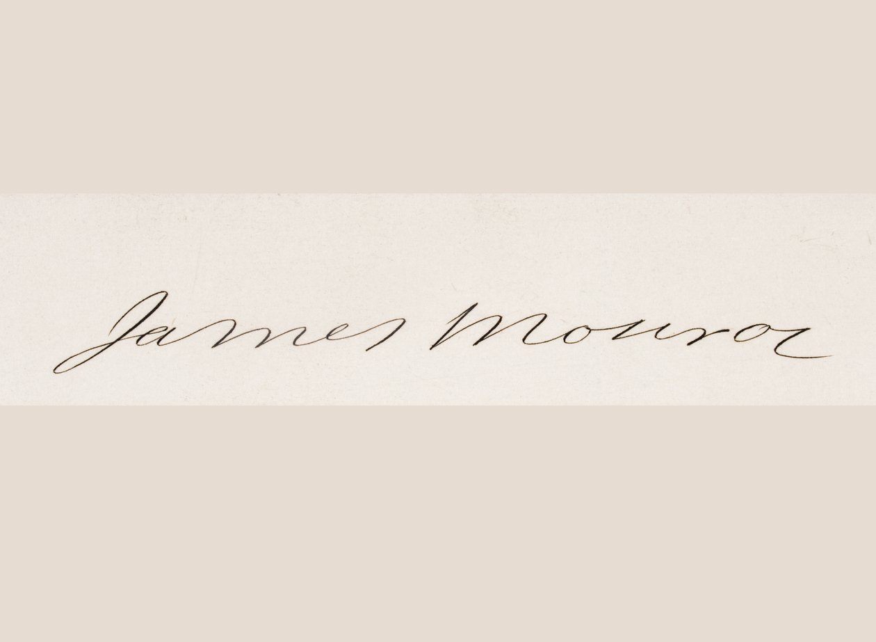 Signature de James Monroe - American School