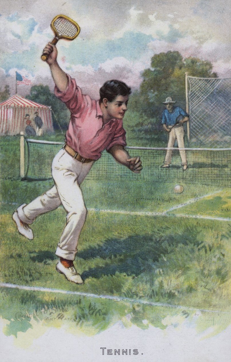 Tennis (colour litho) - American School