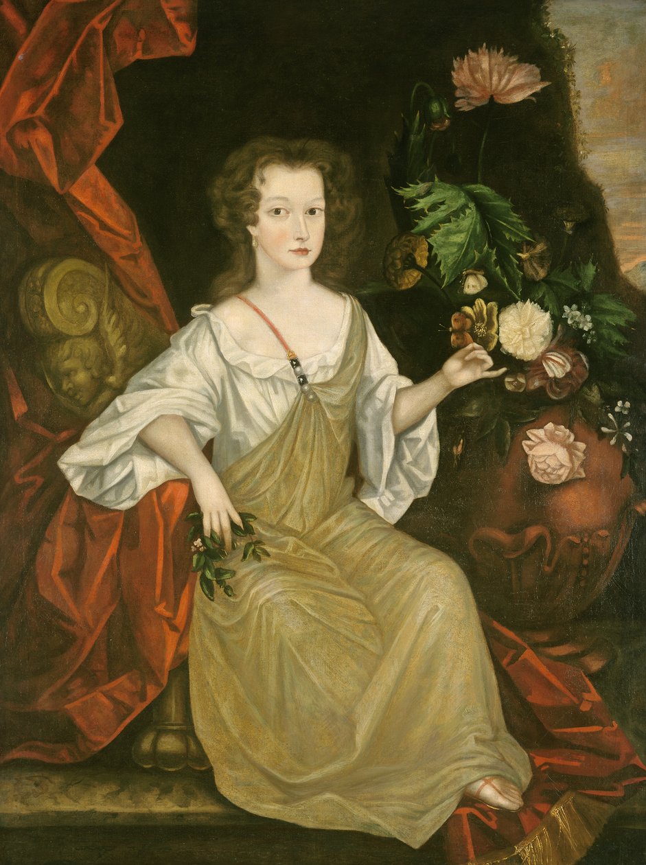 Jeune femme avec un papillon - American School
