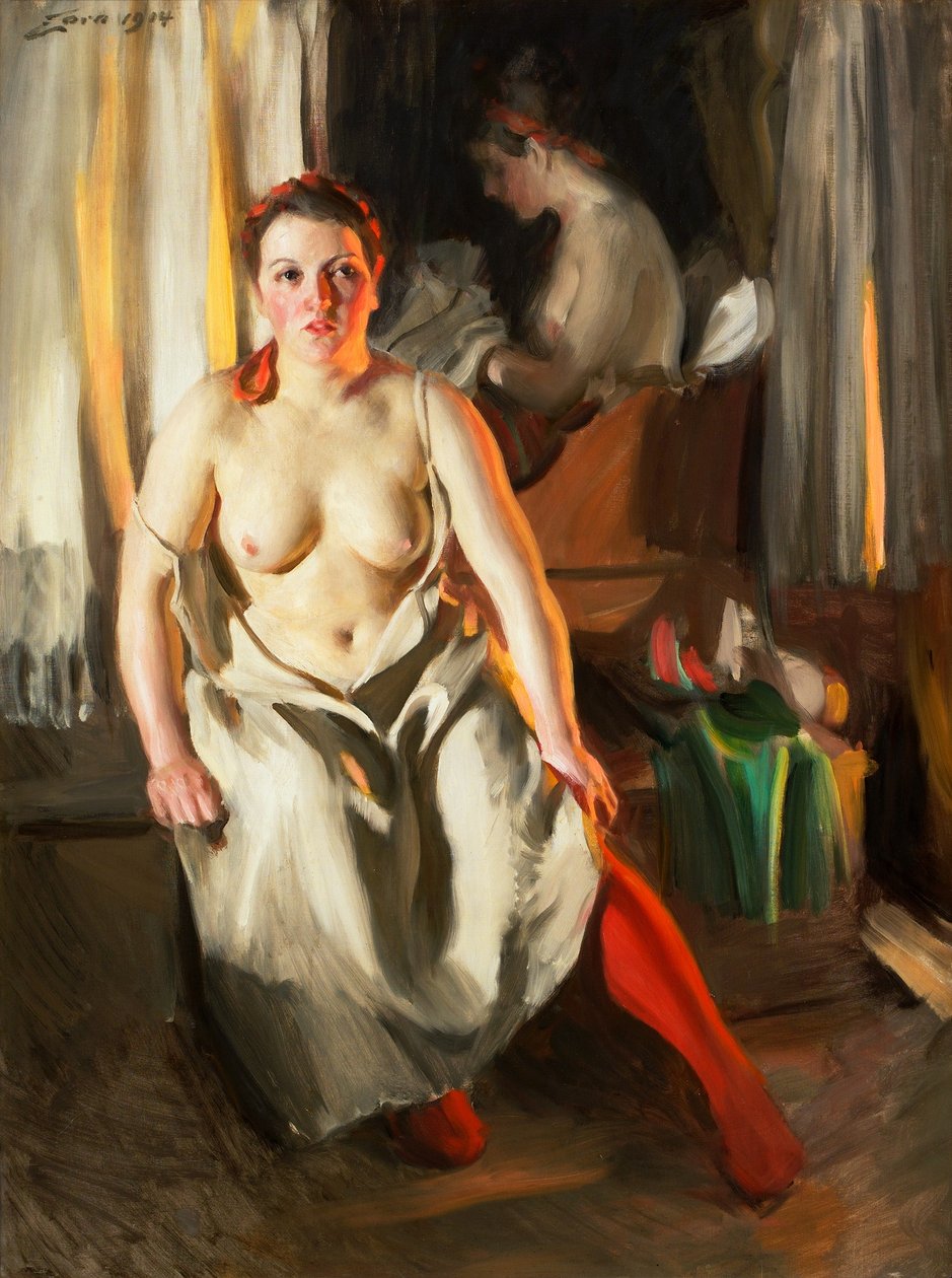 Chaussette rouge - Anders Leonard Zorn